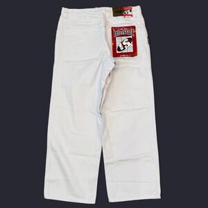 Vintage Interstate Embroidered Baggy Wide Leg Jeans Men's 38x32 Skater 90s Y2K